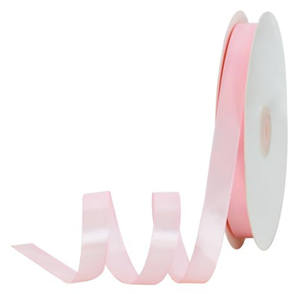 TONIFUL 100yd 5/8 Inch Pink Satin Ribbon Christmas Gift Wrapping Ribbons - color: Pink, size: 5/8 in x 100 yds