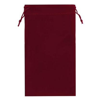 Mandala Crafts 8x17 Maroon Velvet Drawstring Bags for Shoe Dusting Bags - color: Maroon 8X17 Inches, size: 1 Count (Pack of 10)