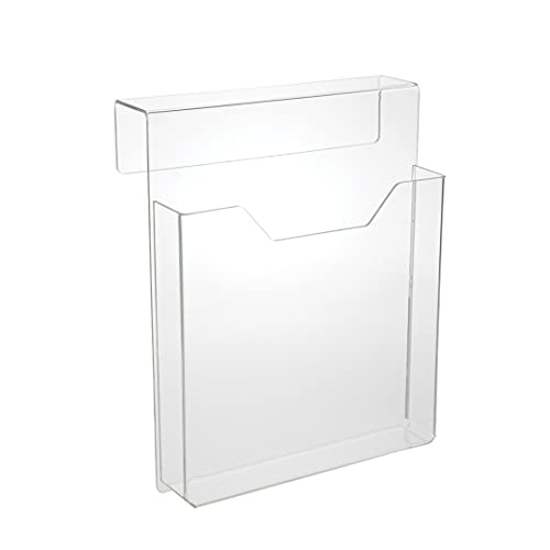 Source One Deluxe Clear Acrylic Cubicle Sign Holder, Name Plates, & File Holders (3 Inch Hook, File Holder) - color: File Holder, size: 3 Inch Hook