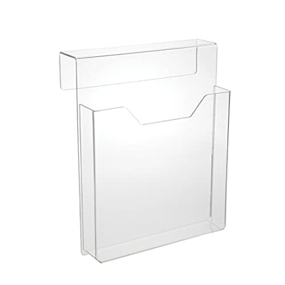 Source One Deluxe Clear Acrylic Cubicle Sign Holder, Name Plates, & File Holders (3 Inch Hook, File Holder) - color: File Holder, size: 3 Inch Hook
