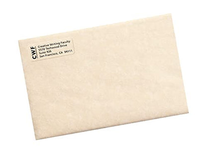 Avery Printable Return Address Labels, Sure Feed Technology, 2/3" x 1-3/4", Matte Clear, 600 Blank Mailing Labels (15695) - size: 2/3" x 1 3/4"