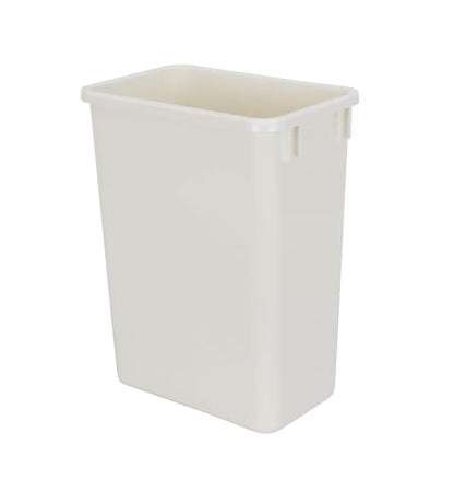 44-Quart Plastic White Trash Can, 11-Gallon, Durable Garbage Bin - color: White, size: Single-Bin