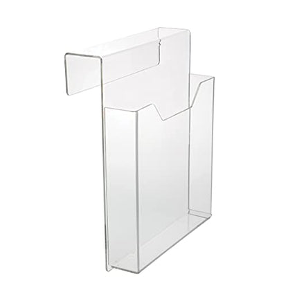 Source One Deluxe Clear Acrylic Cubicle Sign Holder, Name Plates, & File Holders (3 Inch Hook, File Holder) - color: File Holder, size: 3 Inch Hook
