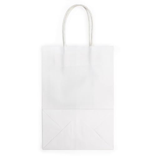 ClearBags Paper Merchandise Handle Bags (White, 5 1/2 x 3 1/8 x 8 7/16) - color: White, size: 5 1/2 x 3 1/8 x 8 7/16