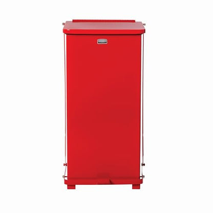 Rubbermaid Commercial Products Defenders Biohazard Steel Trash Can Step-On 13 GAL Red Hospital/Doctor's Office/Healthcare Facilities - color: Red, size: 13G