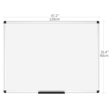 VIZ-PRO Dry Erase Board/Wall Mounted Whiteboard, 48 x 36 Inches - size: 48"W x 36"H