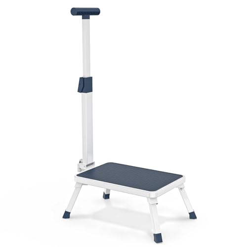Folding Step Stool, Step Stools with Handle for Elderly Adults
