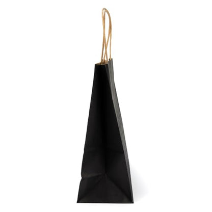 ClearBags Paper Merchandise Handle Bags (Black, 8 1/4 x 4 5/16 x 10 5/8) - color: Black, size: 8 1/4 x 4 5/16 x 10 5/8