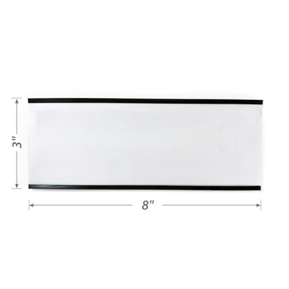 SmartSign (10-Pack) Magnetic C Channel Card Label Holders - 3" x 8" Metal Racks and Shelf Label Holders with Paper Inserts - size: 3" x 8" pack of 10