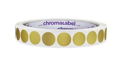 ChromaLabel Gold Removable Dot Stickers, 1/2 Inch, 1000/Roll - color: Metallic Gold, size: 1/2"