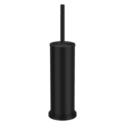 Toilet Brush and Holder Set,304 Stainless Steel Toilet Brush for Bathroom with Long Handle, Heavy Duty Toilet Bowl Brush,Removable Inner Bowl and Splash Protection,Deep Cleaning (Black) - color: Black