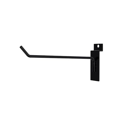 6 inch Slatwall Hooks Black 25 Pack Slatwall Hooks & Hangers - color: Black, size: 6 Inch