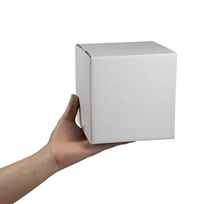 SUNLPH White Shipping Boxes 6x6x6 Inches Small Corrugated Cardboard Boxes, 25 Pack - size: 6 x 6 x 6