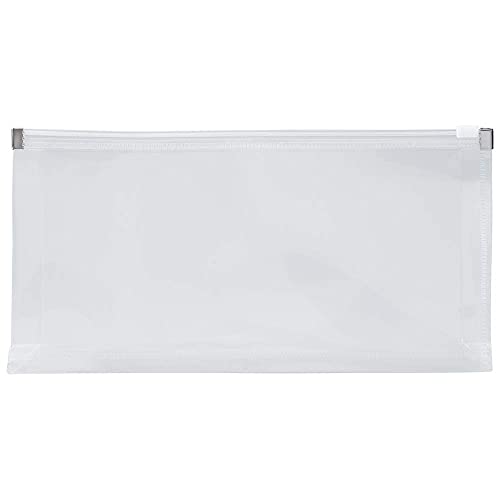 JAM PAPER Plastic Envelopes with Zip Closure - #10 Booklet Wallet - 5 x 10 - Clear - 12/Pack - color: Clear, size: #10 Business Size