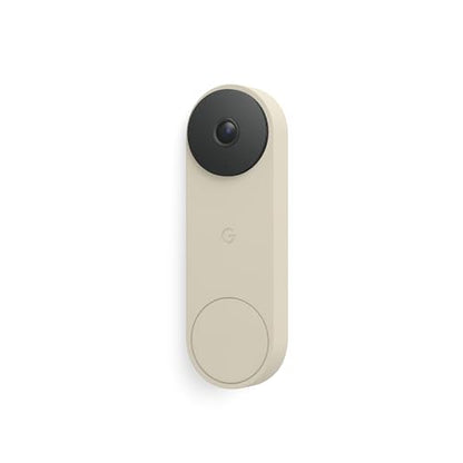 Google Nest Doorbell (Wired, 3rd Gen) - 2K Video, Live View - 2025 - Linen - color: Linen, style: Wired