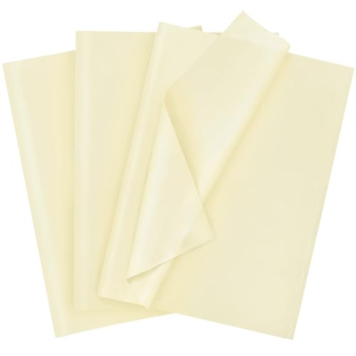 120 Sheets 14 x 20 Inch Cream Tissue Paper for Gift Bag Wrapping - color: Ivory