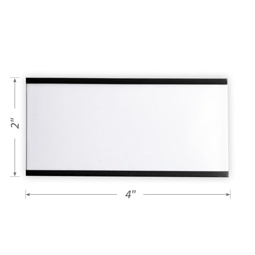 SmartSign Magnetic 'C' Channel Label Holders | 2" x 4", Pack of 10 - size: 2" x 4"
