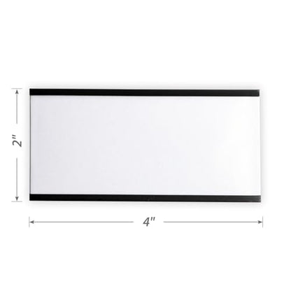 SmartSign Magnetic 'C' Channel Label Holders | 2" x 4", Pack of 10 - size: 2" x 4"