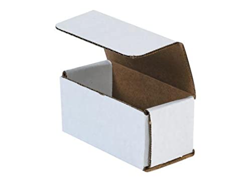 Secure Seal Shipping Boxes - 4x2x2" Mailers - White Foldable Corrugated Cardboard Packaging for Mailing, Moving, Storage, and Organizing - Strong Lightweight Foldable (Bulk 700 Pack) - size: 4x2x2 Pack of 700