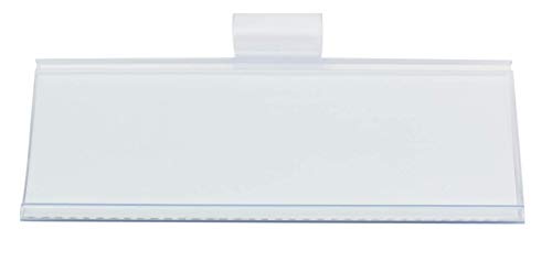 Plastic Label Holders 3" - Ultra Clear Easy Clip Design - Pack of 100