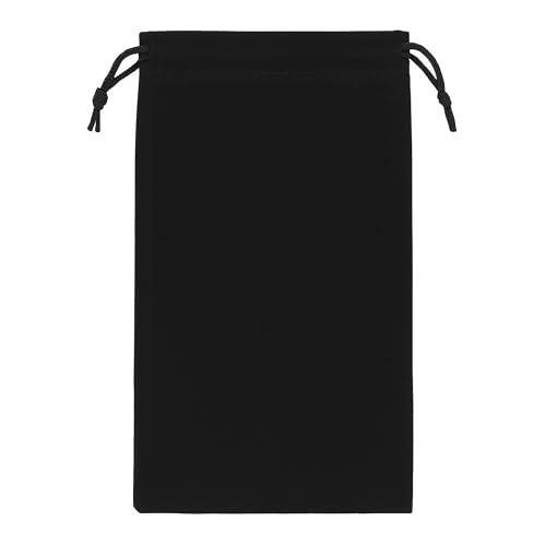 Mandala Crafts 8x17 Black Velvet Drawstring Bags for Shoe Dusting Bags - color: Black 8X17 Inches, size: 1 Count (Pack of 10)