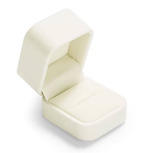 Oirlv Ring Box Wedding Day For Women Velvet Jewelry Box For Engagement Ring Boxes For Proposal - style: Ring Box