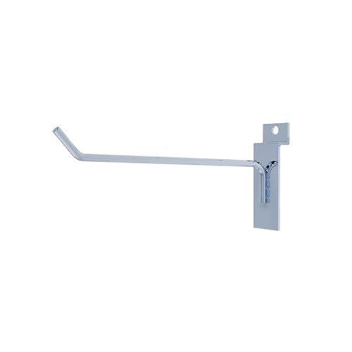 6 Inch Chrome Slatwall Hooks, 25PCS Slat Wall Accessories - color: Chrome, size: 6 Inch