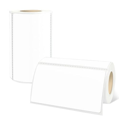 2×4 Inch White Removable Thermal Labels,Waterproof Thermal Label (250 Sheets per Roll,2 Rolls) - color: White,2 Rolls, size: 2×4 inch