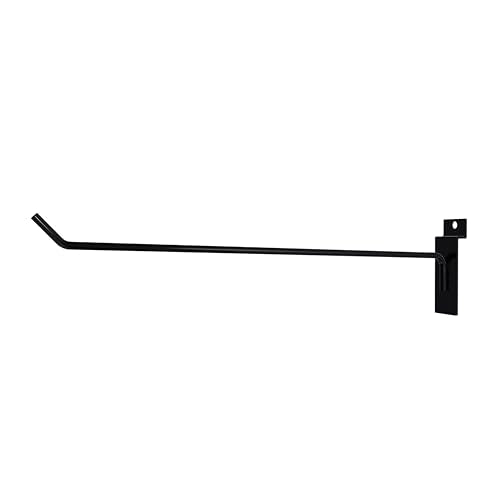 12inch Slatwall Storage Hooks, Black, 25pcs Metal - color: Black, size: 12 Inch