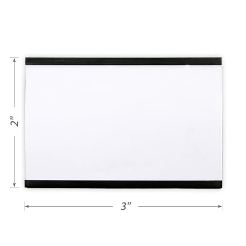 SmartSign Magnetic 'C' Channel Label Holders | 2" x 3", Pack of 10 - size: 2" x 3"