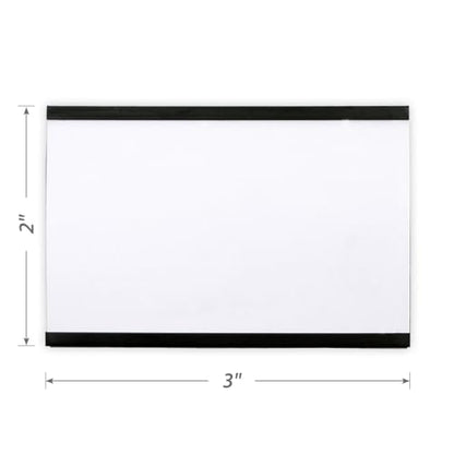 SmartSign Magnetic 'C' Channel Label Holders | 2" x 3", Pack of 10 - size: 2" x 3"