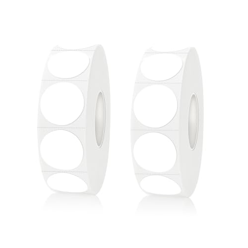 Dot Stickers,Pack of 2400 Round Color Coding Circle Dots Stickers Labels (3/4",Whtie) - color: White, size: 0.75 inch-2 rolls