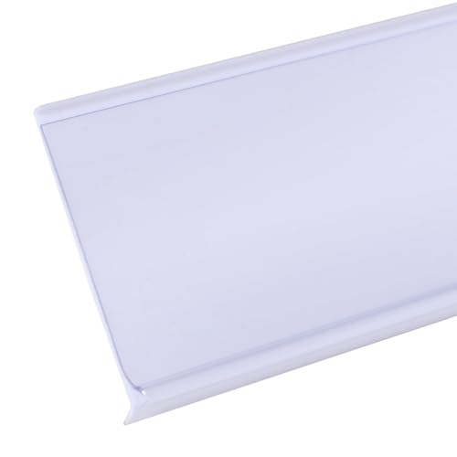 Shelf Label Strips 48" 100 Pack Self Adhesive 1.25”H Price Tag Holder Clear