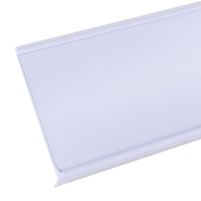 Shelf Label Strips 48" 100 Pack Self Adhesive 1.25”H Price Tag Holder Clear
