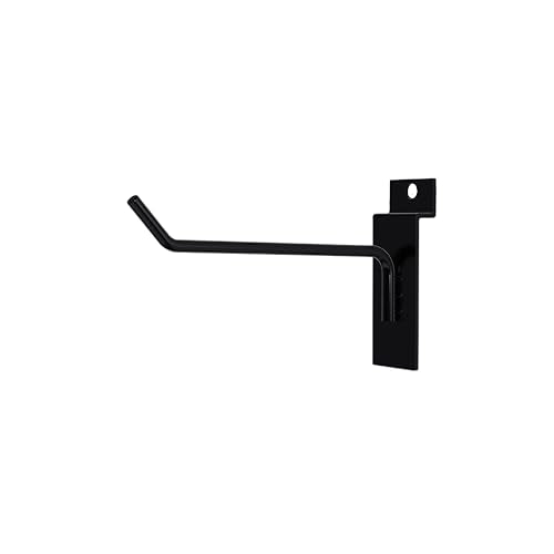 4" Slatwall Storage Hooks Black, 25pcs Display Hooks - color: Black, size: 4 Inch