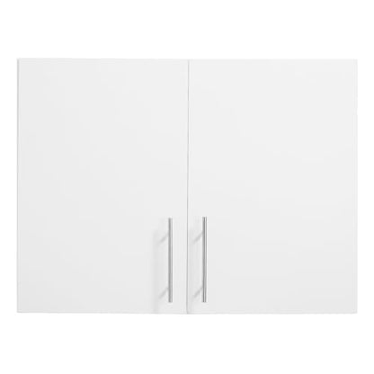 VEVOR Laundry Room Wall Cabinet, 2-Tier Wall Mounted Hanging Cabinet with Adjustable Shelf, 32 in Cupboard Storage with 2 Doors, for Bathroom, Kitchen, Laundry, 16 x 32 x 24 in (D x W x H), White - size: 32 Inch, style: 2 Doors