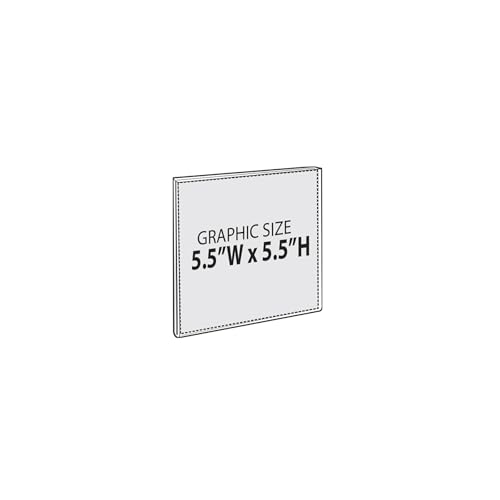 Azar Displays Acrylic Sign Holders with Adhesive Tape, 5 1/2in x 5 1/2in, Clear, Pack of 10 - size: 5.5 in. W x 5.5 in H