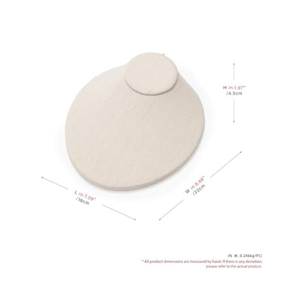 Oirlv Necklace Holder Bust Velvet Jewelry Display Necklace Display for Vendors Display Pendant Display Stand White - color: Beige