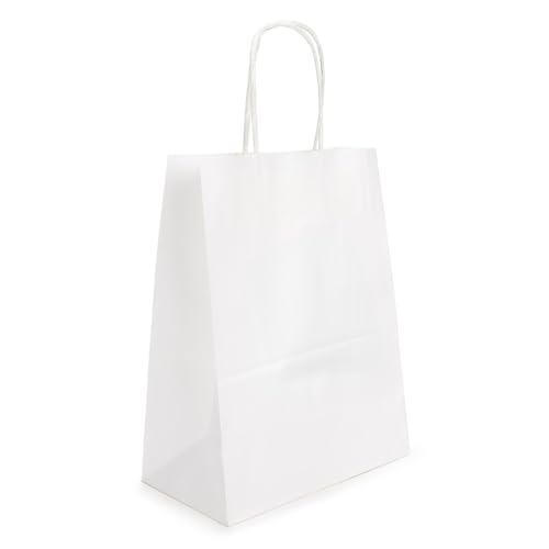 ClearBags Paper Merchandise Handle Bags (White, 8 1/4 x 4 5/16 x 10 5/8) - color: White, size: 8 1/4 x 4 5/16 x 10 5/8