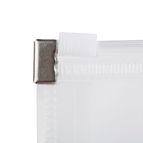 JAM PAPER Plastic 3 Hole Punch Binder Envelopes with Zip Closure - #10 Wallet Booklet - 6 x 9 1/2 - Clear - 3/Pack - color: Clear, size: 3 Hole Binder Pocket - 3 Pack