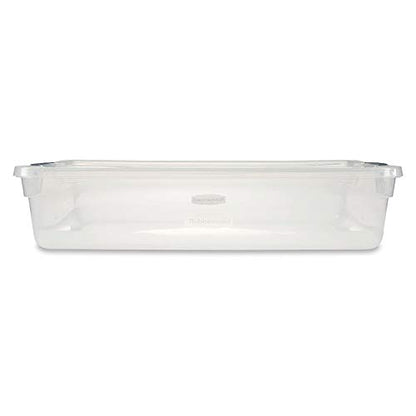 Rubbermaid Cleverstore Clear 41 QT Pack of 6 Stackable Plastic Storage Containers with Durable Latching Clear Lids - size: 41 Quart - 6 Pack