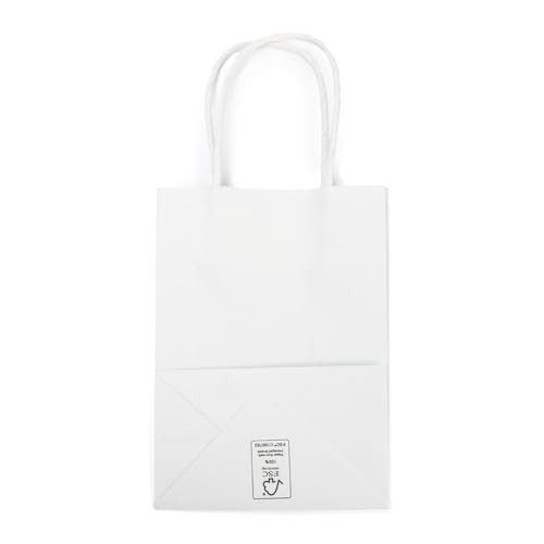 ClearBags Paper Merchandise Handle Bags (White, 4 3/4 x 2 15/16 x 6 1/2) - color: White, size: 4 3/4 x 2 15/16 x 6 1/2