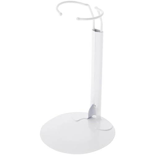 Plymor DSP-60W White Adjustable Doll Stand, Pack of 6 - color: White