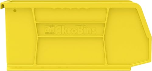 Akro-Mils 30237 AkroBins Plastic Storage Bins, 9"x6"x5", Yellow, 12-Pack - color: Yellow