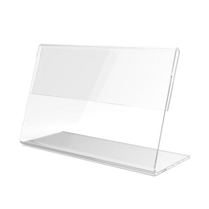 Marketing Holders 10 Pack Table Tent 3.5" x 2" Sign Holder Horizontal Deli Ice Cream Shop Flavor Signage Pricing Sandwich Shops Slant Back Clear Acrylic Literature Holder Countertop - size: 3.5"w x 2"h