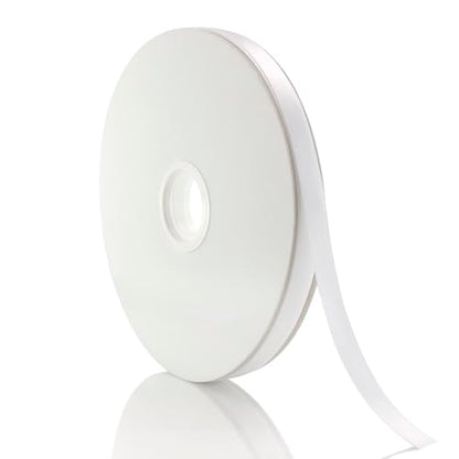 Double Faced White Satin Ribbon: 3/8 Inch 100 Yards Roll - color: 3/8 White