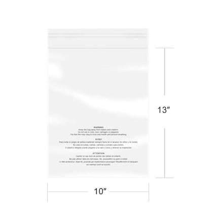 iMailer - 500 Count - 10" x 13" Clear Poly Bags with Suffocation Warning Bags for Prints, Photos, Documents, Clothing, T-Shirt - Resealable Adhesive - size: 10" x 13", style: Resealable Glue