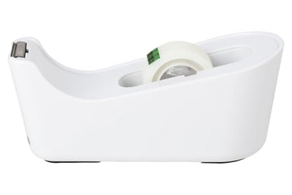 Scotch Tape Dispenser,White,Great for School or Office and Includes 1 Roll of Scotch Magic Tape 3/4 in x 350 in,ABS Material,(Pack of 4) - size: (Pack of 4)