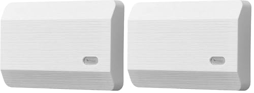 Newhouse Hardware CHM3D Door Chime,White,(Pack of 2) - size: 2 Pack, style: Modern Design, Textured Finish