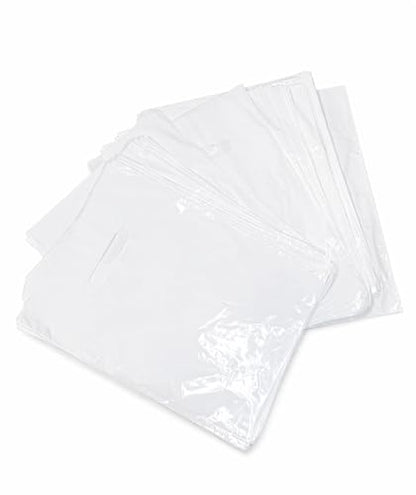 White Plastic Merchandise Bags, Die Cut Retail Shopping Bags for Small Business, Boutique & Store Packaging, 1.25 Mil, 9x12, 12x15, 15x18, Packs of 100, 200, 500 (100, 12x15) - size: 12x15